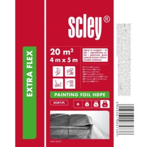 Scley folia 4x5m HDPE Extra FLEX 0,015mm